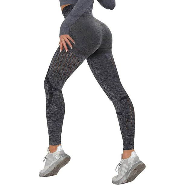 Lesfin Womens Sport Leggings High Waisted Yoga Pants Butt Lift High Waist Seamless Running Workout Athletic Tight